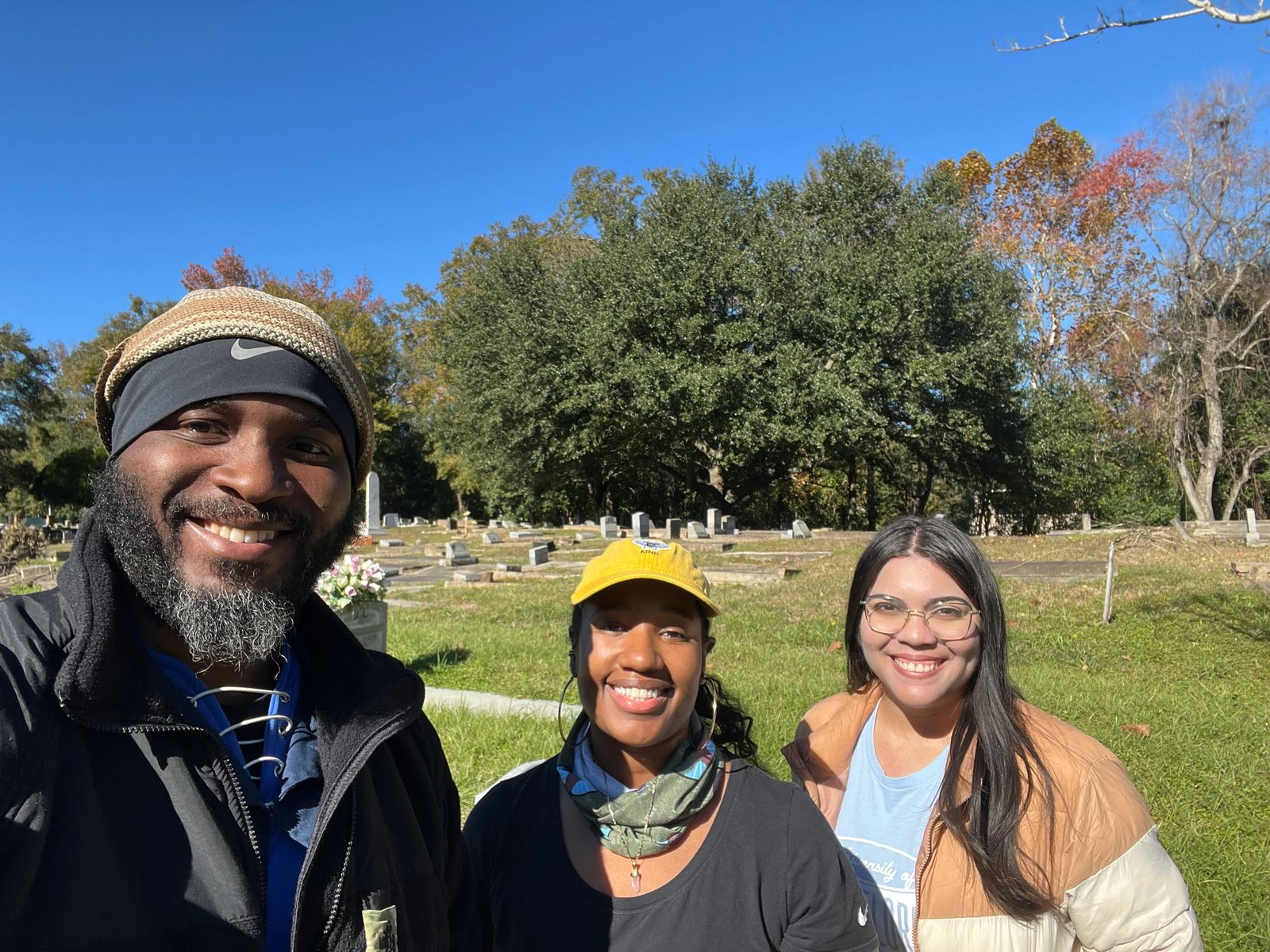Garden beds under construction in Africatown
