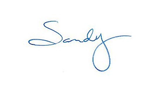 Signature of Mayor Sandy Stimpson